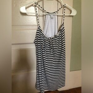 Old Navy, black and white sleeveless shirt